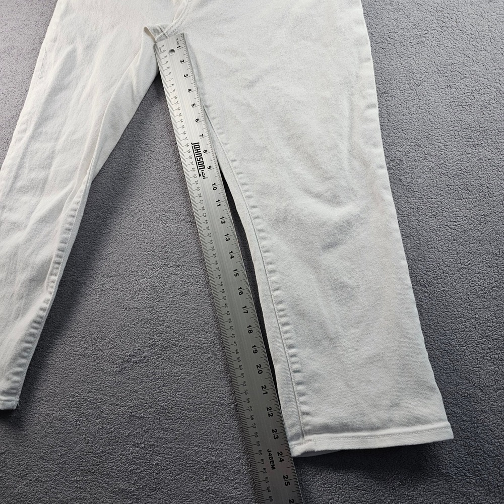 Kut from the Kloth Boyfriend‎ Jeans Women's 14 White Denim Stretch Bardot Skinny - Picture 4 of 15